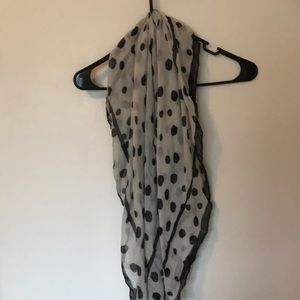 Black-and-White polka dot scarf
